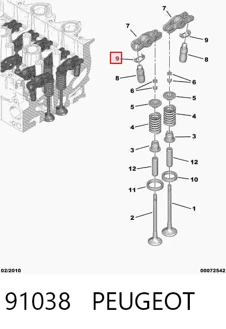 Braçadeira de compensador hidráulico 91038 Peugeot/Citroen