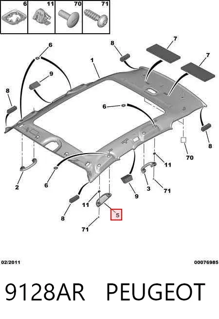 Estojo para os óculos 9128AR Peugeot/Citroen