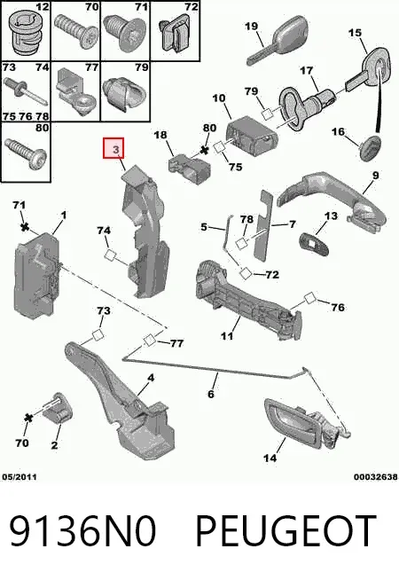  9136N0 Peugeot/Citroen