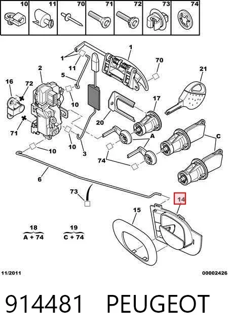 Motor de arranco 914481 Peugeot/Citroen