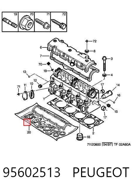 Kit de vedantes de motor completo 95602513 Peugeot/Citroen