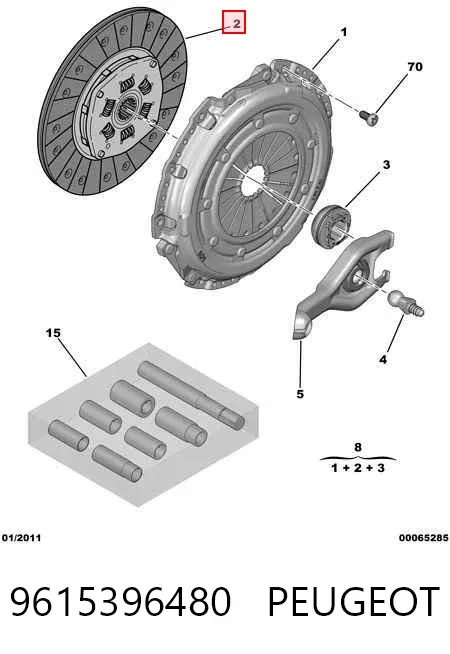 Disco de embraiagem 9615396480 Peugeot/Citroen