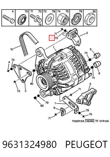 Gerador 9631324980 Peugeot/Citroen