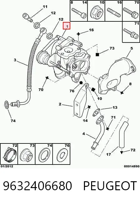 Turbina 9632406680 Peugeot/Citroen