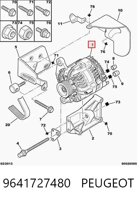 Gerador 9641727480 Peugeot/Citroen