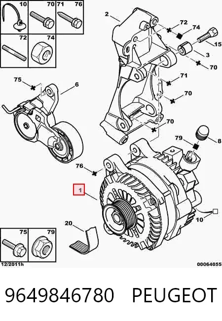 Gerador 9649846780 Peugeot/Citroen