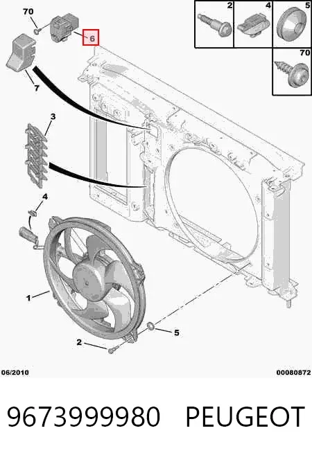Resistor (resistência) de ventilador de forno (de aquecedor de salão) 9673999980 Peugeot/Citroen