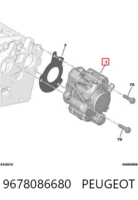 Bomba de combustível de pressão alta 9678086680 Peugeot/Citroen