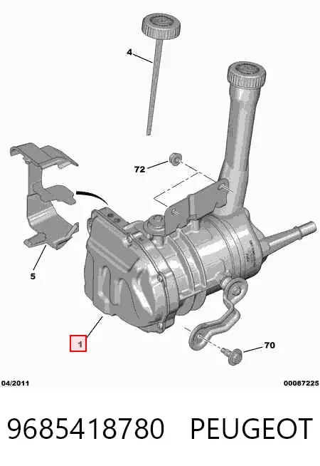 Bomba da Direção hidrâulica assistida 9685418780 Peugeot/Citroen