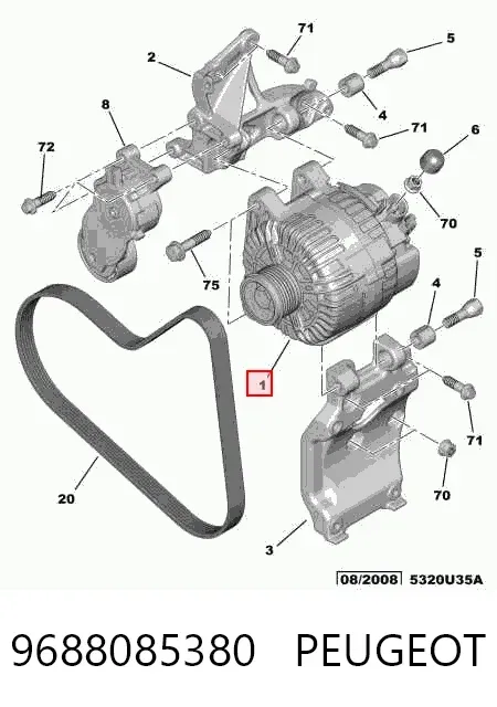 Gerador 9688085380 Peugeot/Citroen