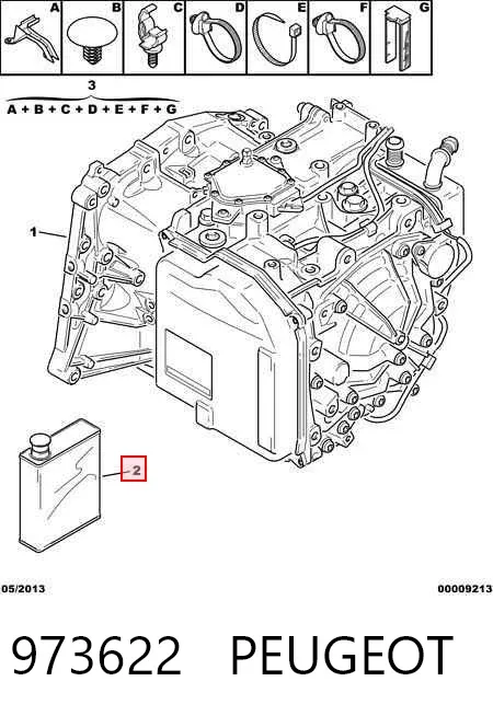 Óleo de transmissão 973622 Peugeot/Citroen