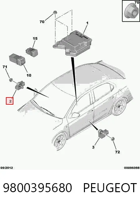 Sensor SRS 9800395680 Peugeot/Citroen