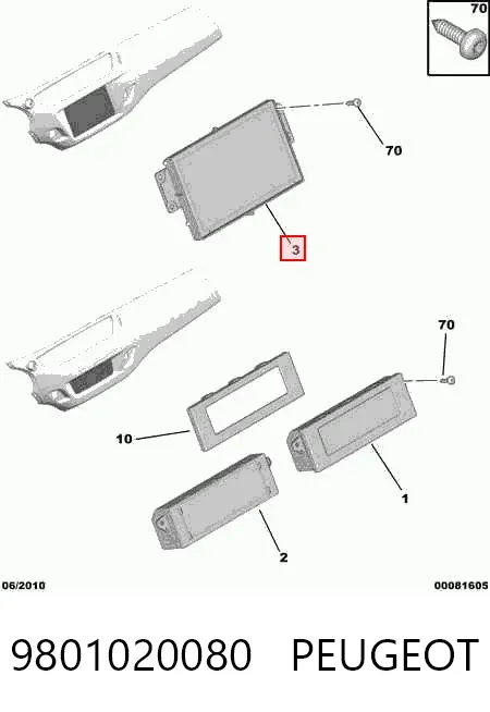  9801020080 Peugeot/Citroen