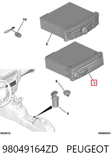 Aparelhagem de som (rádio AM/FM) Citroen C-Elysee 