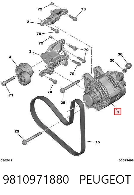 Gerador 9810971880 Peugeot/Citroen