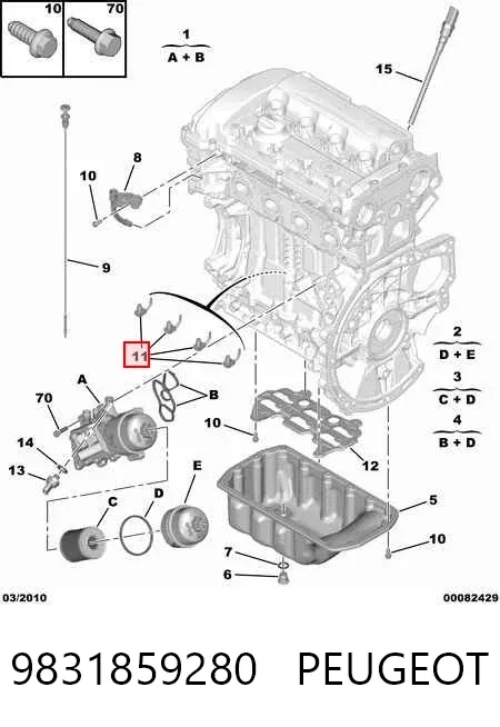 Bomba de óleo 9831859280 Peugeot/Citroen