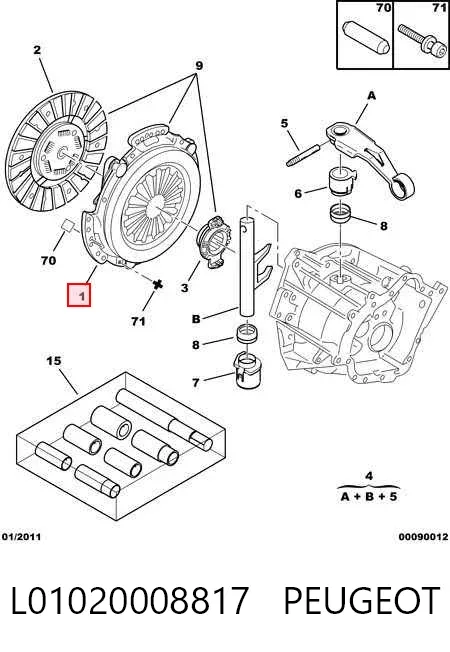 Cesta de embraiagem L01020008817 Peugeot/Citroen