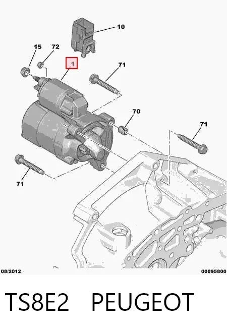 Motor de arranco TS8E2 Peugeot/Citroen