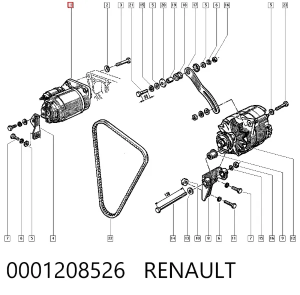 Motor de arranco 0001208526 Renault (RVI)