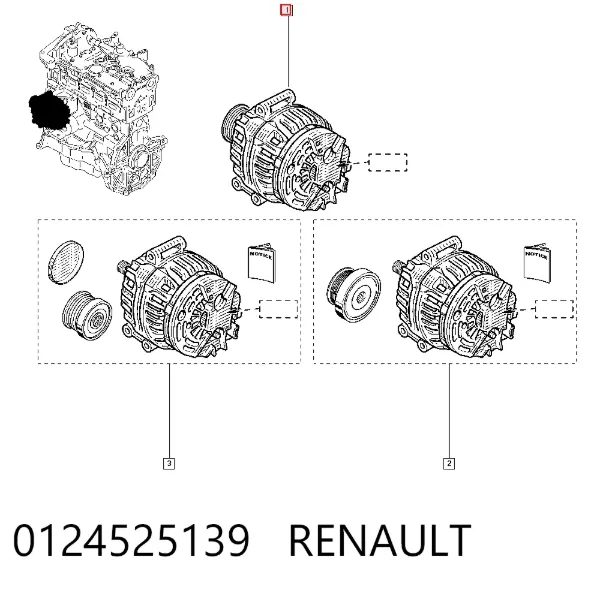 Gerador 0124525139 Renault (RVI)