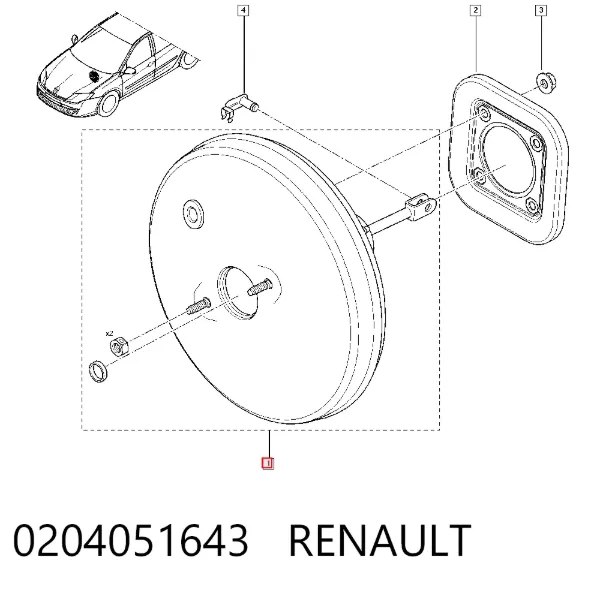 Reforçador dos freios a vácuo 0204125892 Bosch