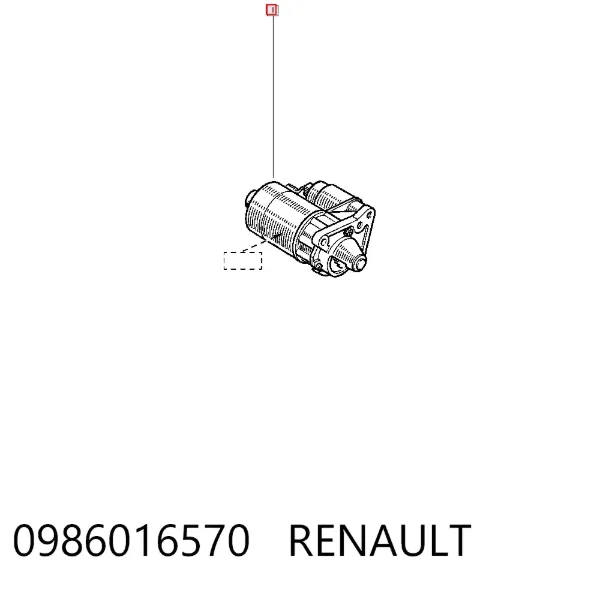 Motor de arranco 0986016570 Renault (RVI)