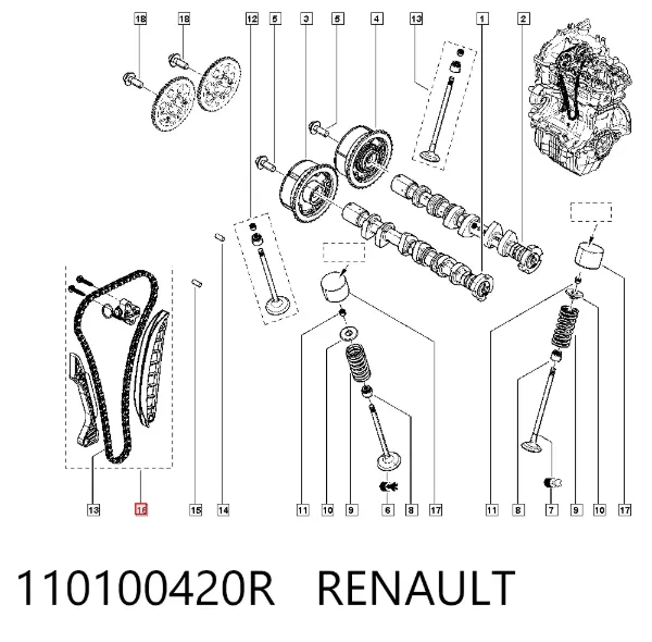 Bloco de cilindros de motor 110100420R Renault (RVI)