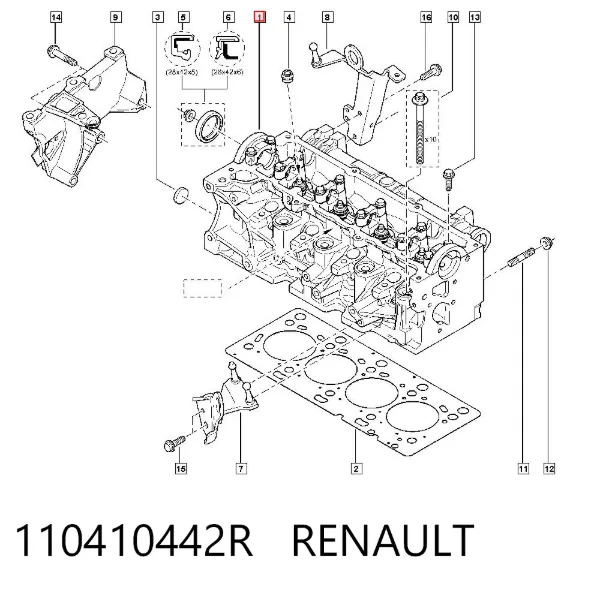 Cabeça de motor (CBC) 110410442R Renault (RVI)