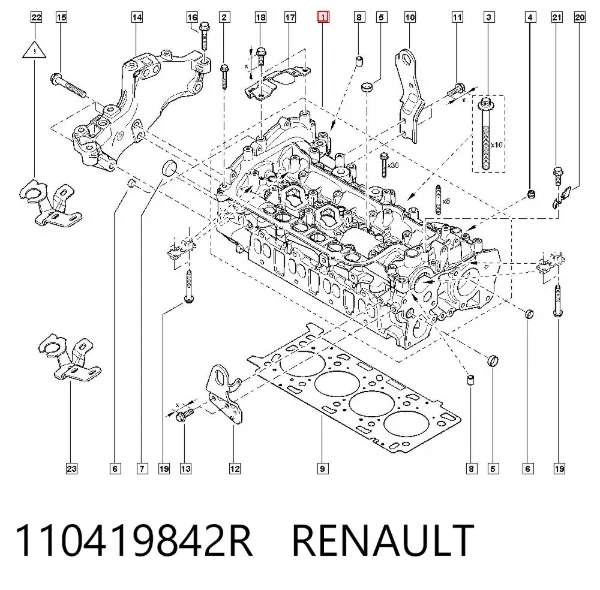 Cabeça de motor (CBC) 110419842R Renault (RVI)