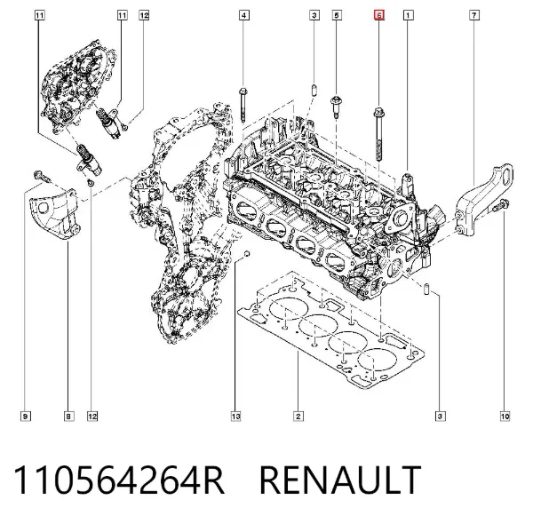 Parafuso de cabeça de motor (CBC) 110564264R Renault (RVI)