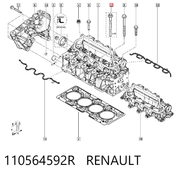 Parafuso de cabeça de motor (CBC) Mercedes A W177