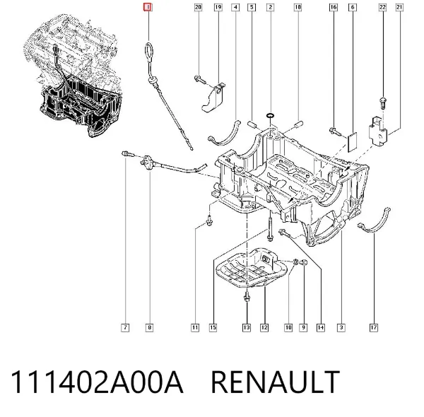 Sonda (indicador) do nível de óleo no motor 111402A00A Renault (RVI)