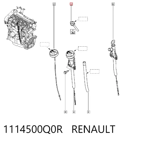 Sensor do nível de óleo de motor 1114500Q0R Renault (RVI)