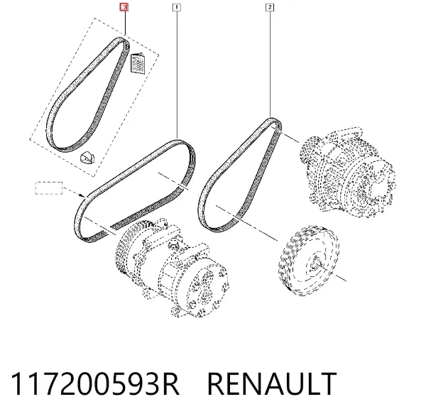 Correia dos conjuntos de transmissão 117200593R Renault (RVI)