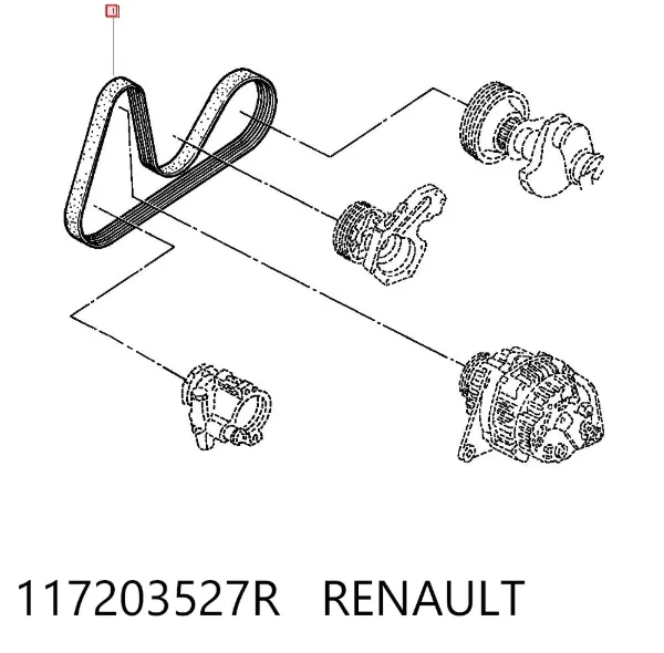 Correia dos conjuntos de transmissão 117203527R Renault (RVI)