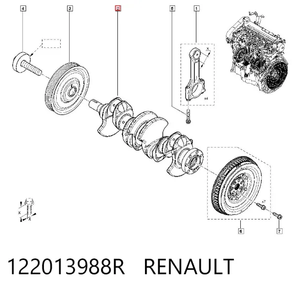Cambota de motor 122013988R Renault (RVI)