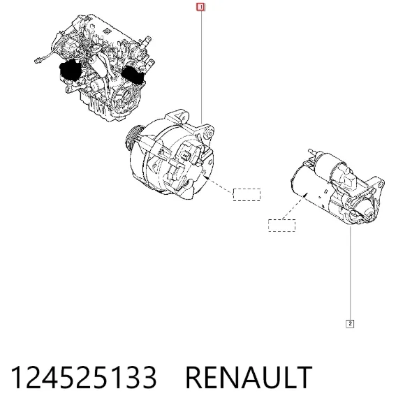 Gerador 124525133 Renault (RVI)