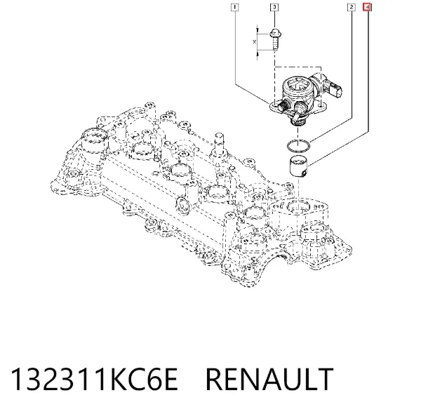 Empurrador da bomba de combustível 132311KC6E Renault (RVI)