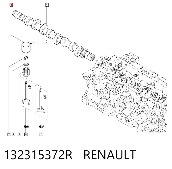 Compensador hidrâulico (empurrador hidrâulico), empurrador de válvulas 132315372R Renault (RVI)