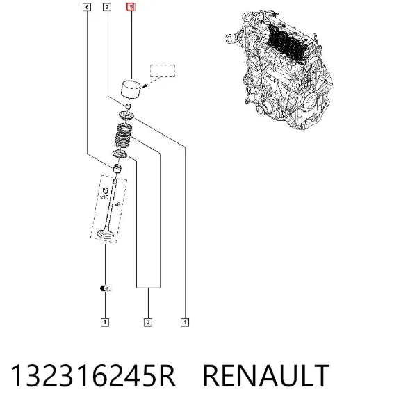 Compensador hidrâulico (empurrador hidrâulico), empurrador de válvulas 132316245R Renault (RVI)