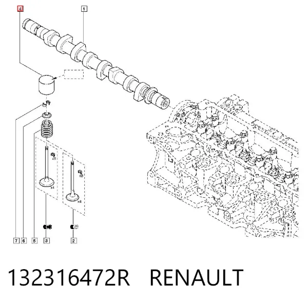 Compensador hidrâulico (empurrador hidrâulico), empurrador de válvulas 132316472R Renault (RVI)