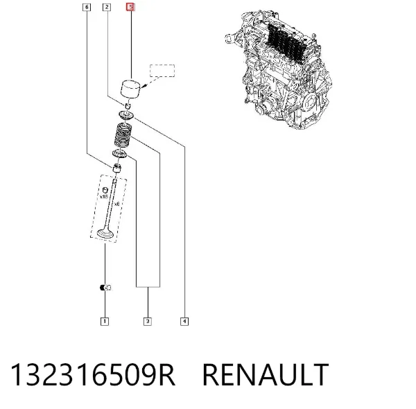 Compensador hidrâulico (empurrador hidrâulico), empurrador de válvulas 132316509R Renault (RVI)