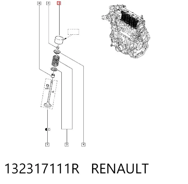 Compensador hidrâulico (empurrador hidrâulico), empurrador de válvulas 132317111R Renault (RVI)