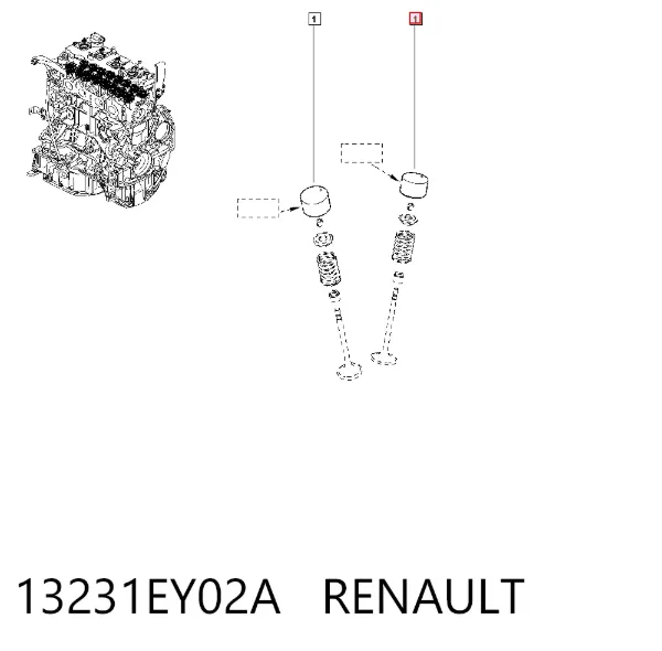 Compensador hidrâulico (empurrador hidrâulico), empurrador de válvulas 13231EY02A Renault (RVI)