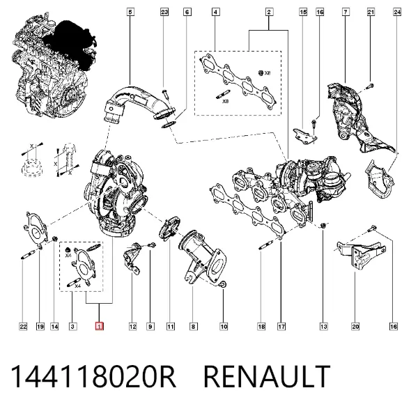 Turbina 144118020R Renault (RVI)