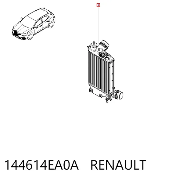Radiador de intercooler 144614EA0A Renault (RVI)