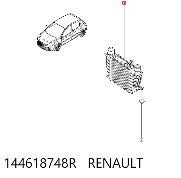 Radiador de intercooler 144618748R Renault (RVI)