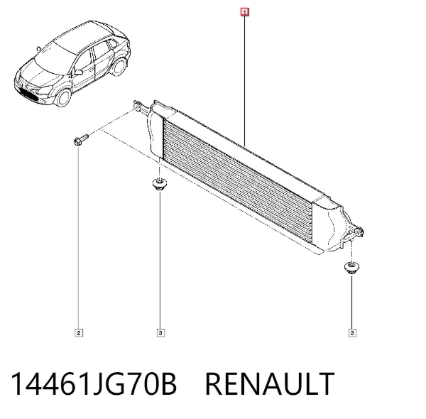 Radiador de intercooler 14461JG70B Renault (RVI)