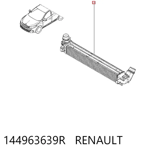 Radiador de intercooler 144963639R Renault (RVI)