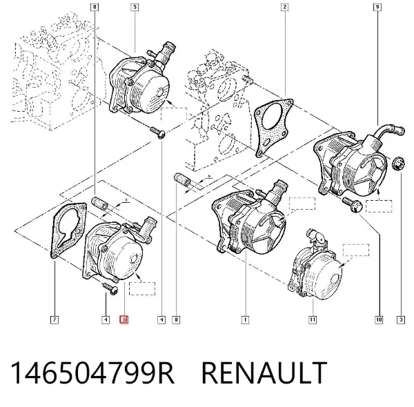 Bomba a vácuo 146504799R Renault (RVI)